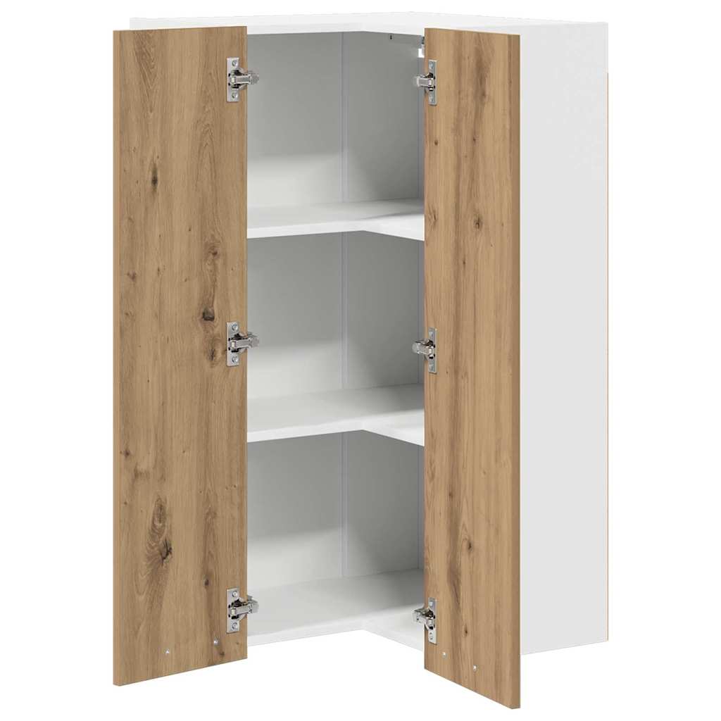 Hængeskab Artisan Eg Og Hvid 57 X 57 X 100 Cm Konstrueret Træ - Billede 5