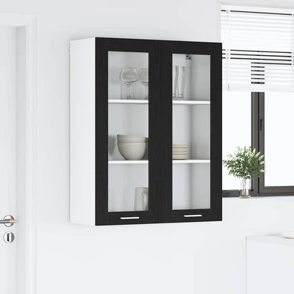Hængeskab Med Dør Eg 80 X 31 X 100 Cm Konstrueret Træ - Billede 4
