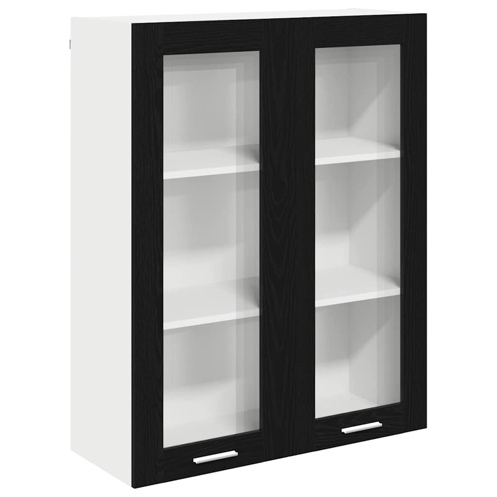 Hængeskab Med Dør Eg 80 X 31 X 100 Cm Konstrueret Træ - Billede 2