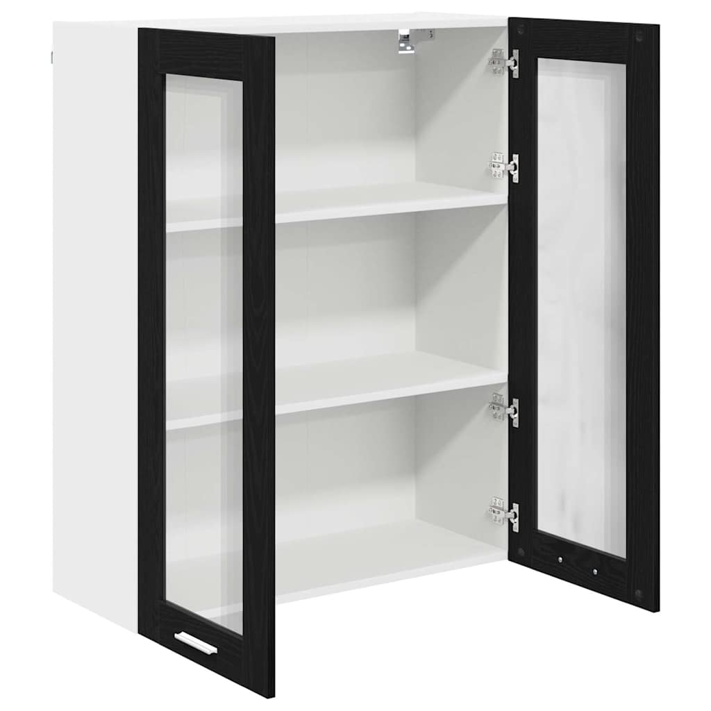 Hængeskab Med Dør Eg 80 X 31 X 100 Cm Konstrueret Træ - Billede 5