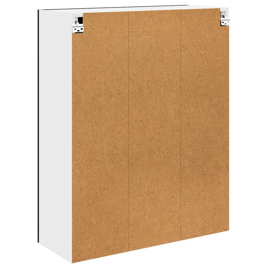 Hængeskab Med Dør Eg 80 X 31 X 100 Cm Konstrueret Træ - Billede 8