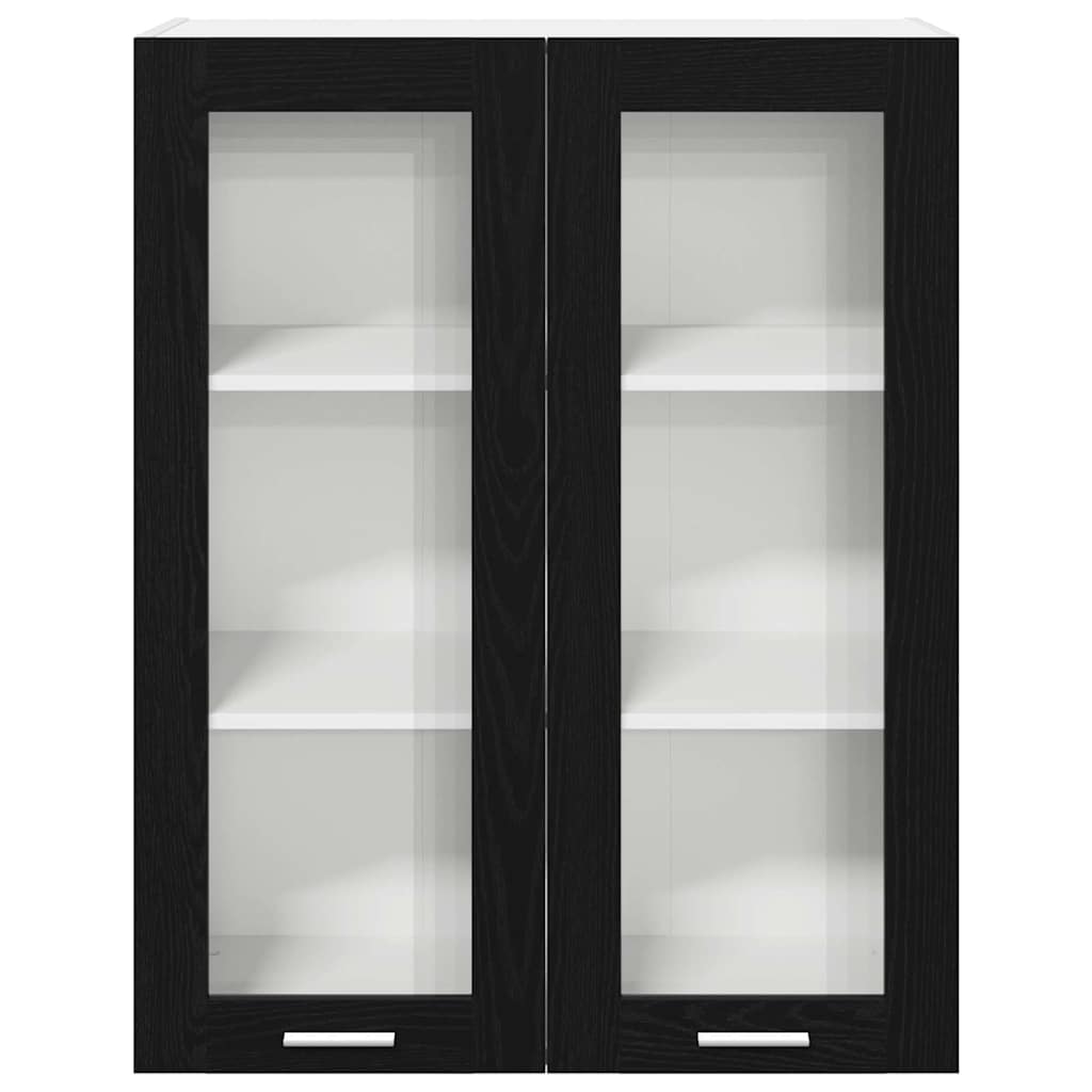 Hængeskab Med Dør Eg 80 X 31 X 100 Cm Konstrueret Træ - Billede 6