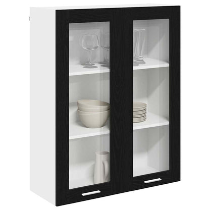 Hængeskab Med Dør Eg 80 X 31 X 100 Cm Konstrueret Træ - Billede 3