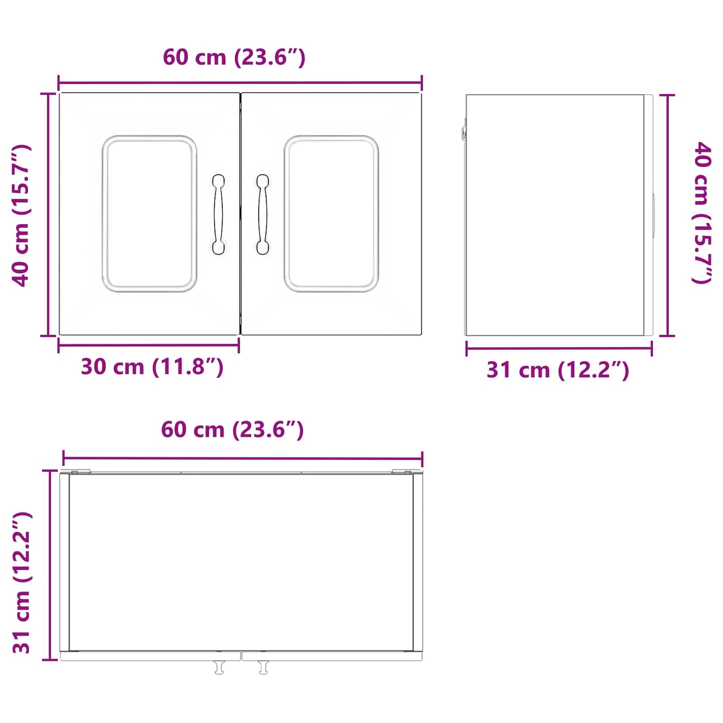Panel Til Opvaskemaskine Kalmar 2 Dele 60 X 31 X 40 Cm - Billede 13