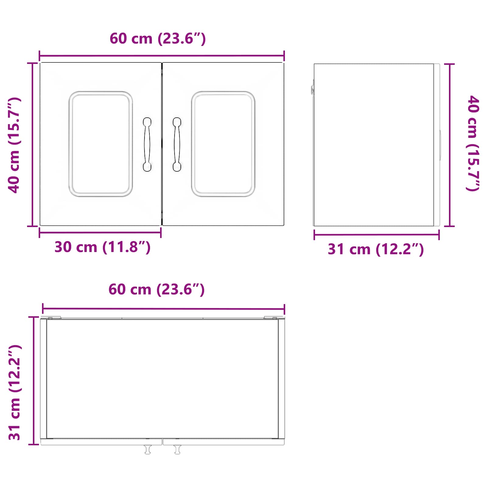 Panel Til Opvaskemaskine Kalmar 2 Dele 60 X 31 X 40 Cm - Billede 13