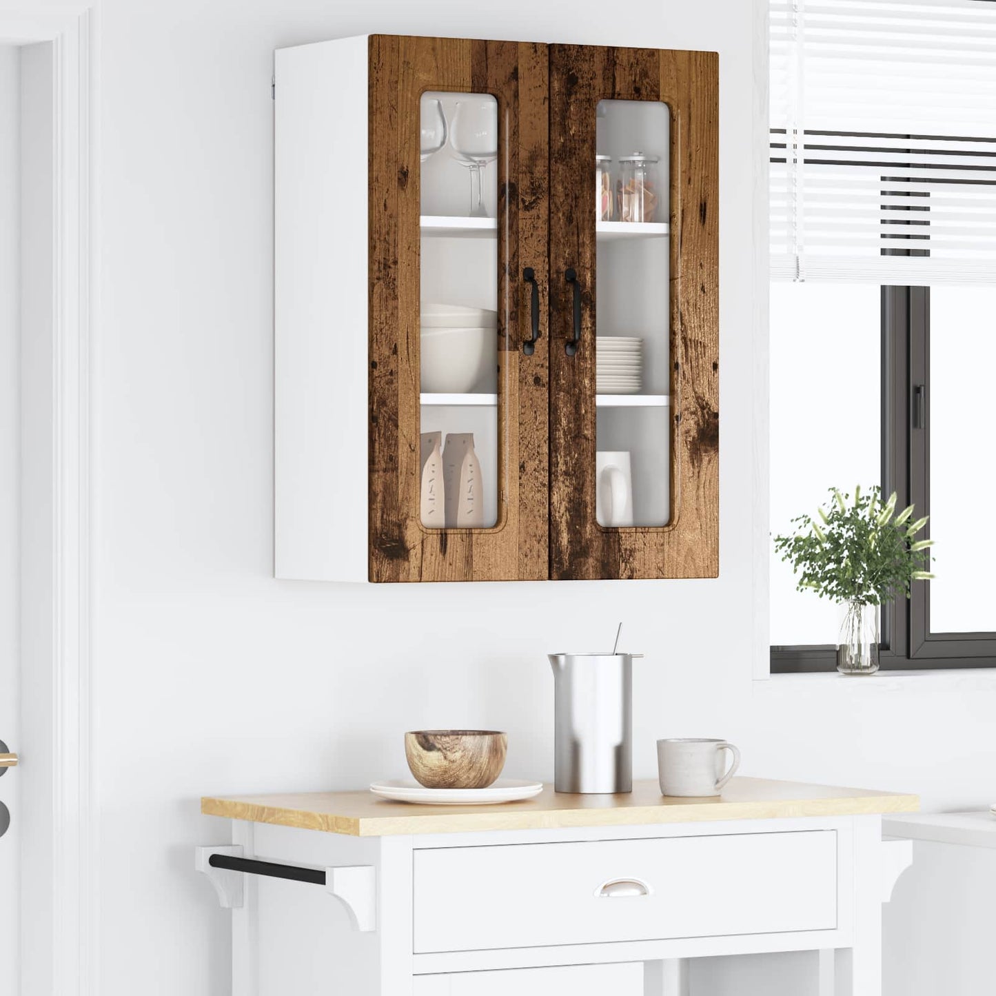 Køkkenskab Kalmar Gammelt Træ 60 X 31 X 80 Cm Konstrueret Træ - Billede 4