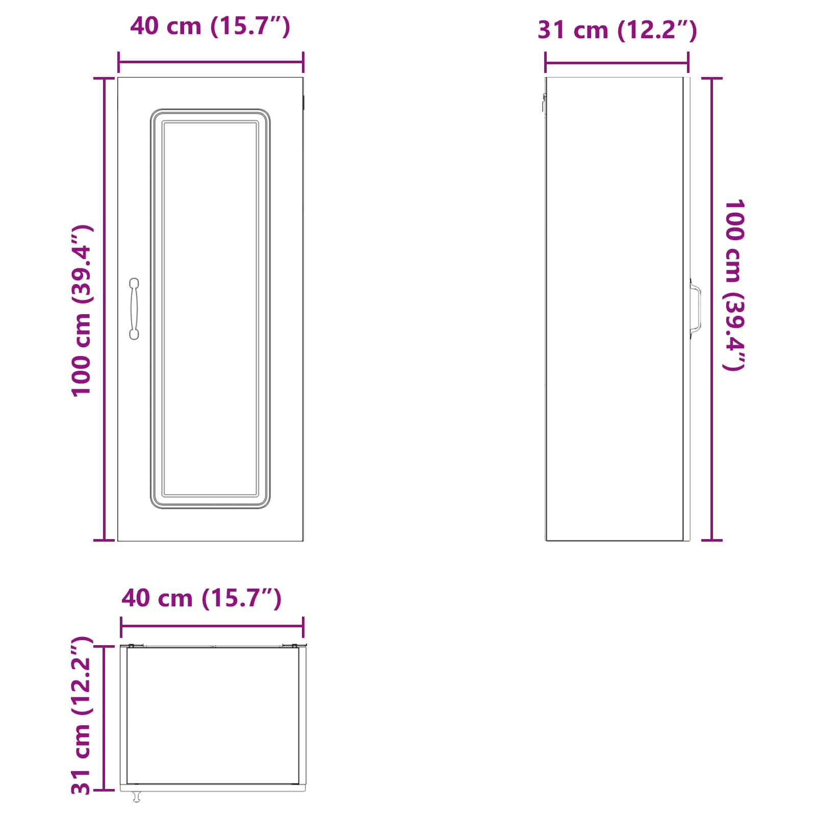 Panel Til Opvaskemaskine Kalmar Beton 40 X 31 X 100 Cm - Billede 13