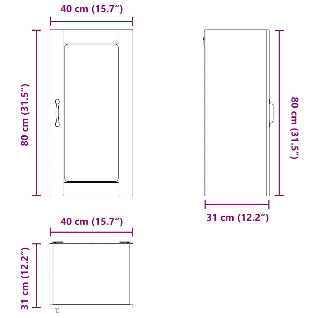 Køkkenskab 2 Dele Sonoma Eg 40 X 31 X 80 Cm Konstrueret Træ - Billede 14
