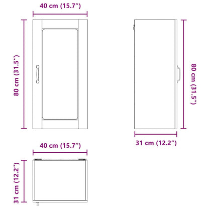 Køkkenskab 2 Dele Sonoma Eg 40 X 31 X 80 Cm Konstrueret Træ - Billede 14