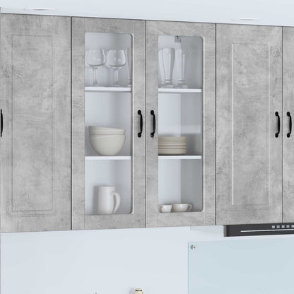 Væglågskab Porto Beton 80 X 31 X 100 Cm Konstrueret Træ - Hovedbillede