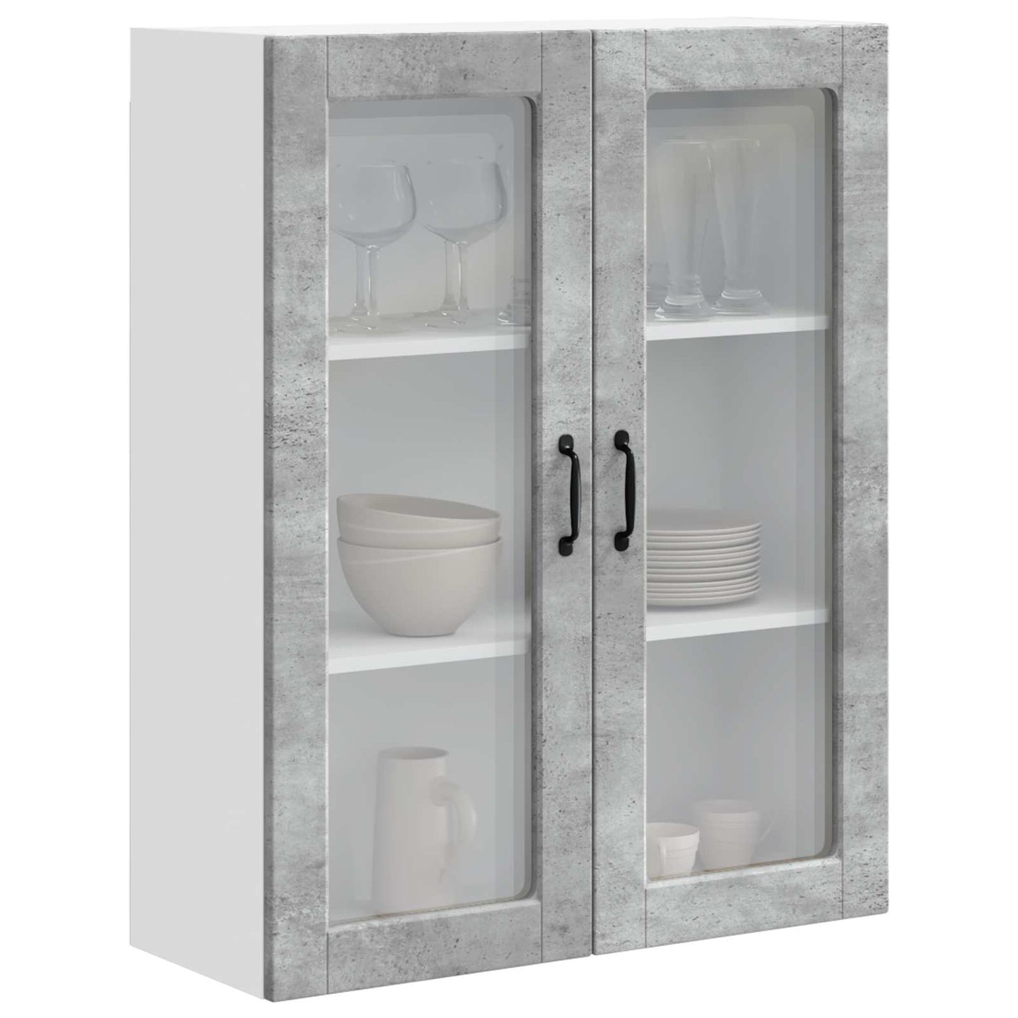 Væglågskab Porto Beton 80 X 31 X 100 Cm Konstrueret Træ - Billede 3