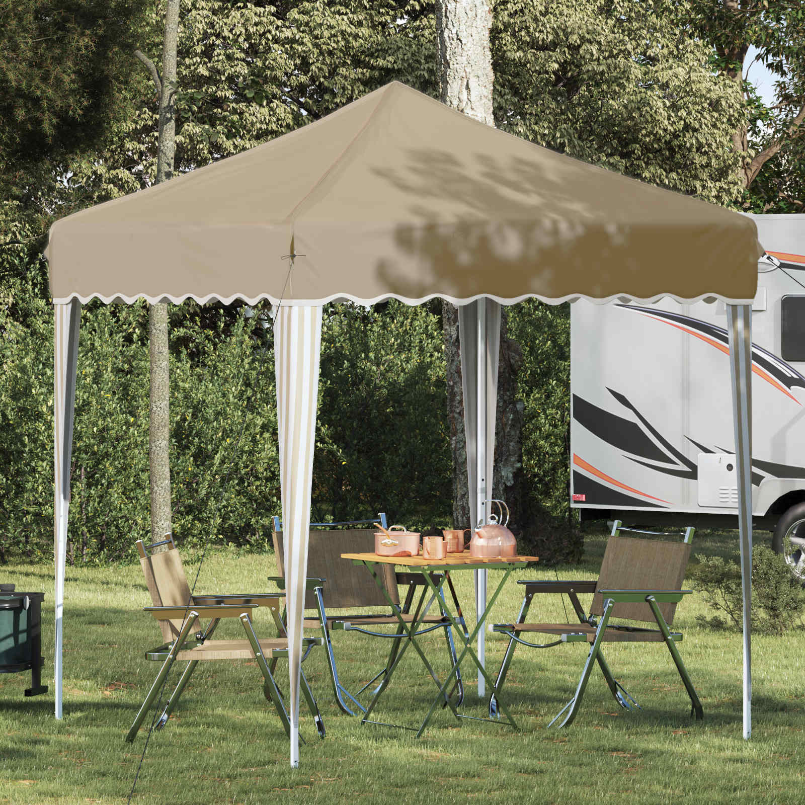 Pop-up Festtelt 195 X 195 X 245 Cm Oxford Stof - Hovedbillede