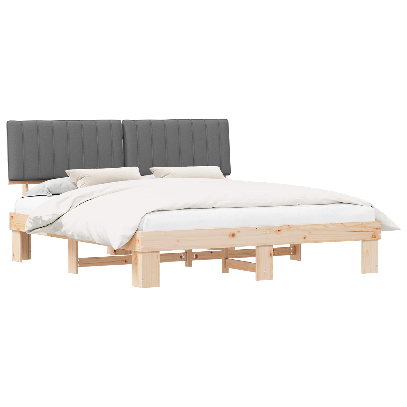 Sengestel Med Polstret Hovedgavl 180 X 200 Cm - Billede 2