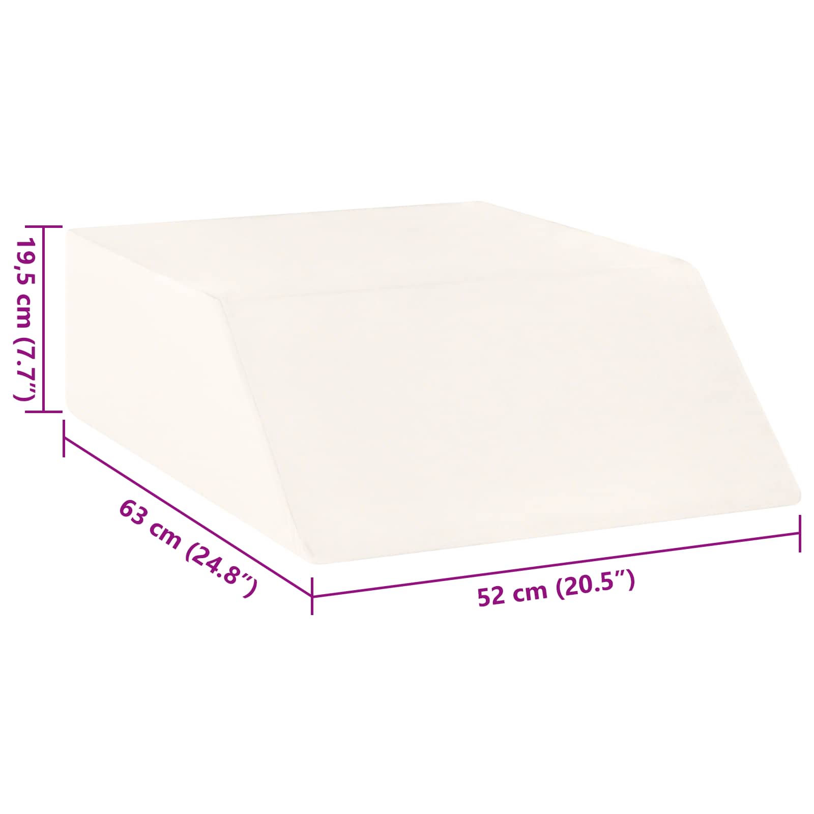 Benpude Ensfarvet 63 X 52 X 19,5 Cm Pu Skum - Billede 9