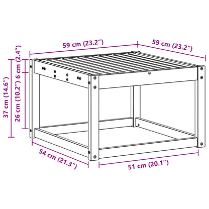 Udendørs Bord Massivt Akacietræ 59 X 59 X 37 Cm - Billede 9
