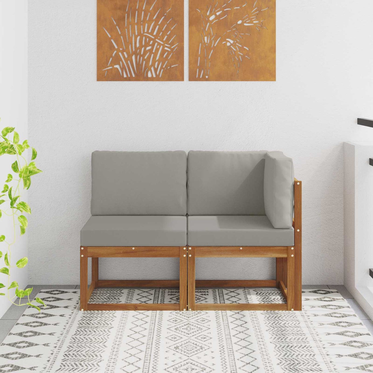 Udendørs Bord Massivt Akacietræ 59 X 59 X 37 Cm