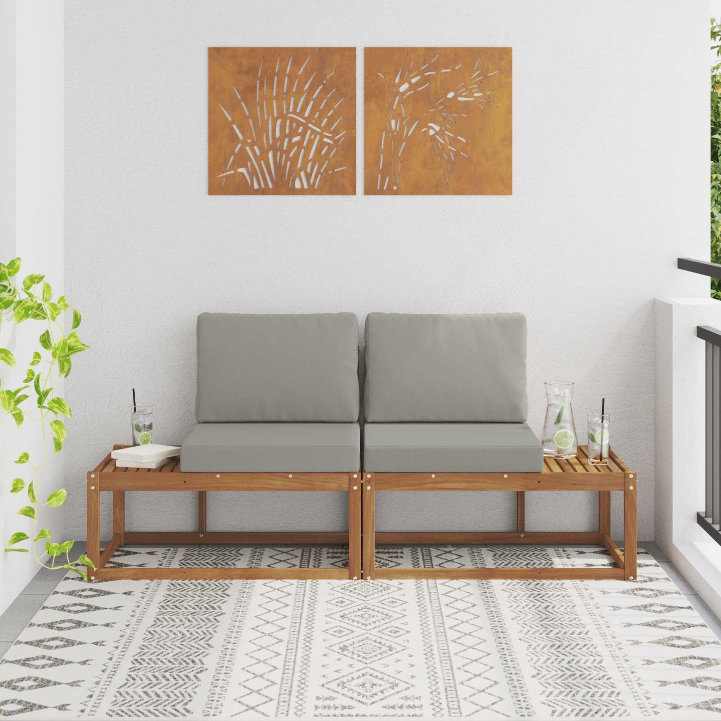 Udendørs Bord Massivt Akacietræ 59 X 59 X 37 Cm