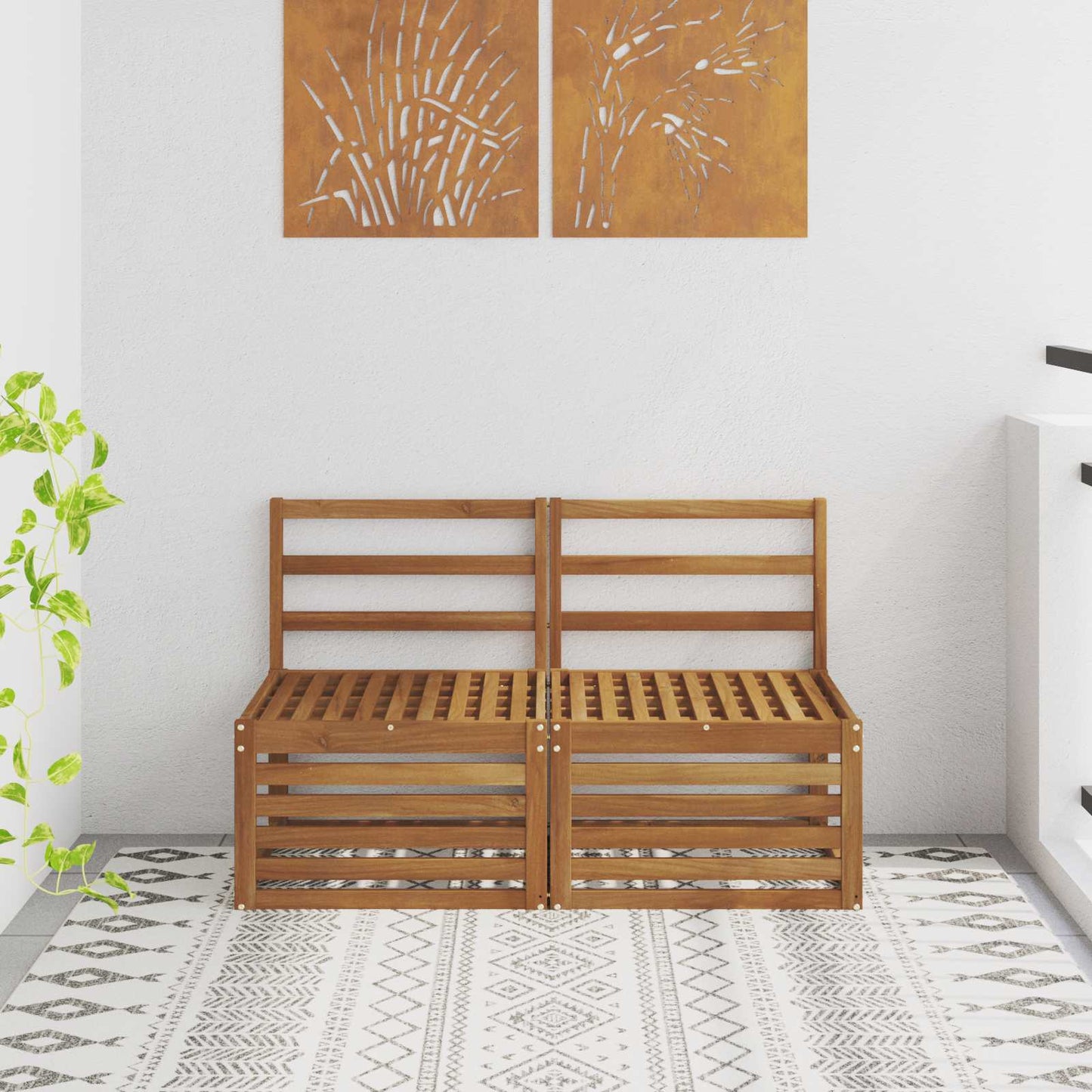 Udendørs Massivt Akacietræ 59 X 59 X 37 Cm