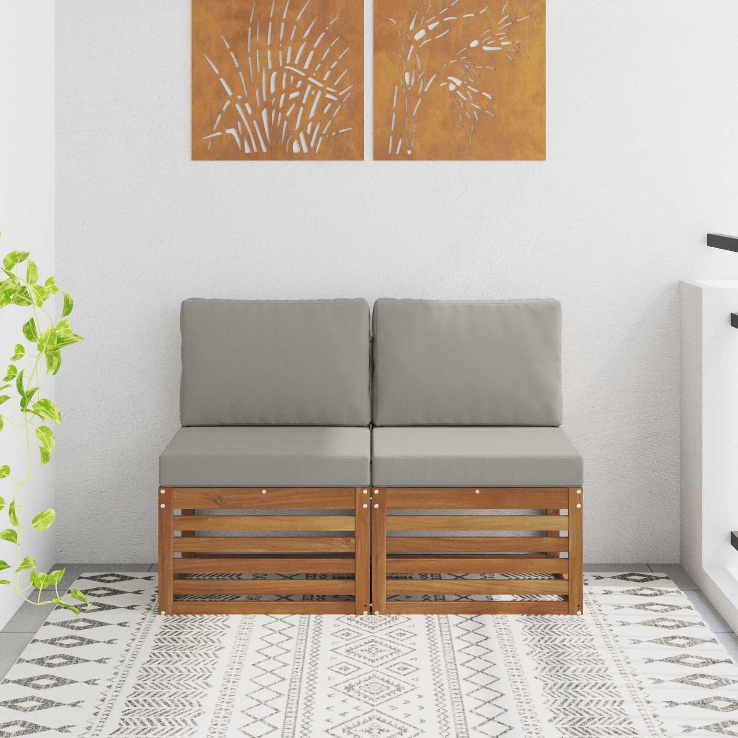 Udendørs Massivt Akacietræ 59 X 59 X 37 Cm