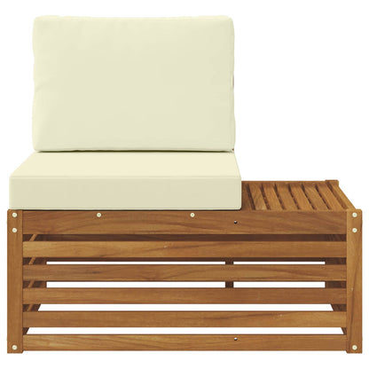 Udendørs End Sofa Naturfarvet 91 X 63 X 73 Cm Massivt Akacietræ - Billede 4