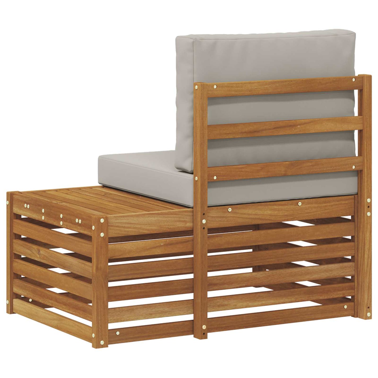 Udendørs End Sofa Naturfarvet 91 X 63 X 73 Cm Massivt Akacietræ - Billede 6