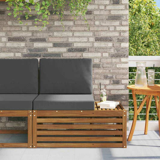 Udendørs End Sofa Naturfarvet 91 X 63 X 73 Cm Massivt Akacietræ - Hovedbillede