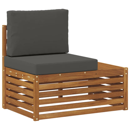 Udendørs End Sofa Naturfarvet 91 X 63 X 73 Cm Massivt Akacietræ - Billede 2
