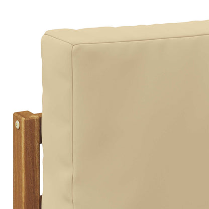 Udendørs End Sofa Naturfarvet 91 X 63 X 73 Cm Massivt Akacietræ - Billede 7