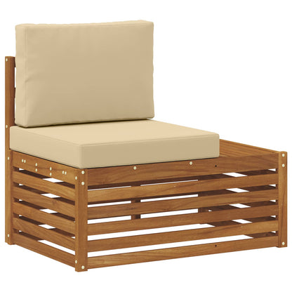 Udendørs End Sofa Naturfarvet 91 X 63 X 73 Cm Massivt Akacietræ - Billede 2