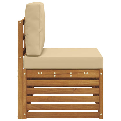 Udendørs End Sofa Naturfarvet 91 X 63 X 73 Cm Massivt Akacietræ - Billede 5