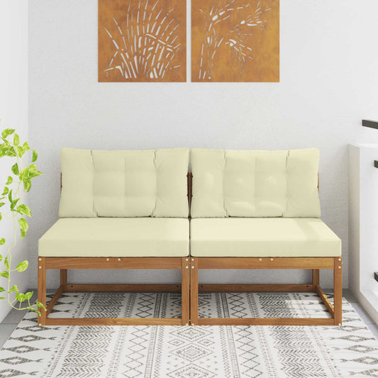 Udendørs Mellem Sofa Med Pude 2 Stk - Hovedbillede