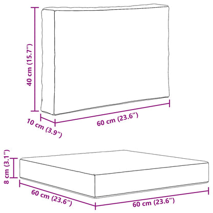 Udendørs Sofa Pude 2 Dele Vinrød Polyester - Billede 11