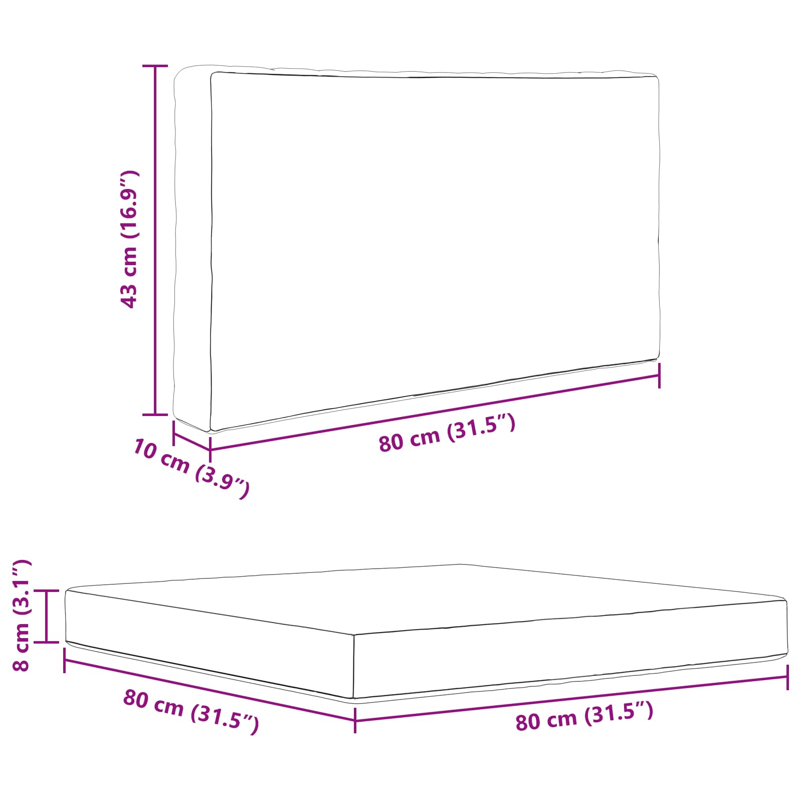 Udendørs Sofa Pude 3 Dele Polyester - Billede 11