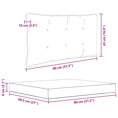 Udendørs Sofa Pude 2 Dele Polyester - Billede 9