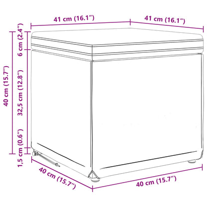 Taburet 41 X 41 X Og Konstrueret Træ - Billede 8