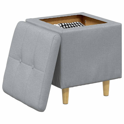 Ottoman Med Opbevaring Med Pude 40 X 40 X 45 Cm - Billede 3