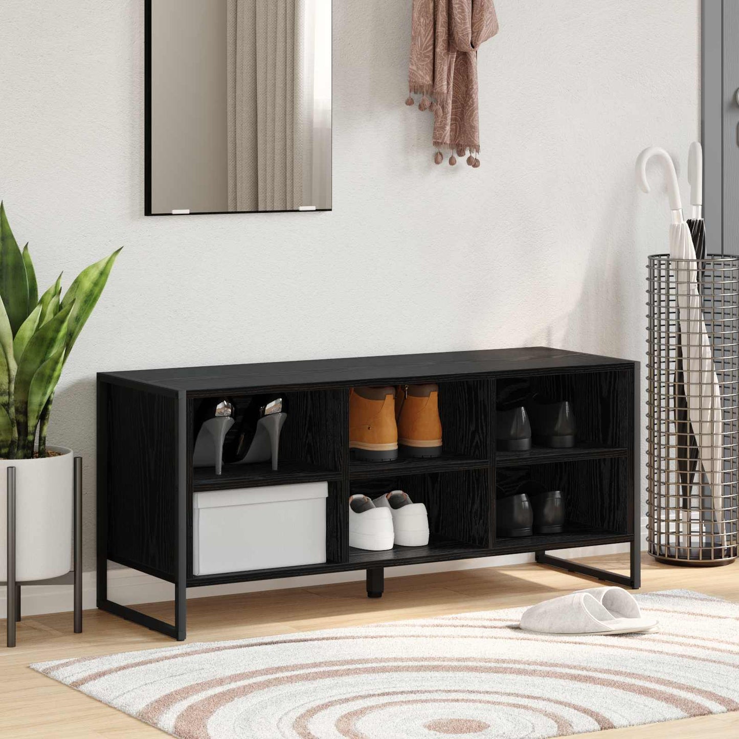 Sko Skab 100 X 35 X 44 Cm Konstrueret Træ - Hovedbillede