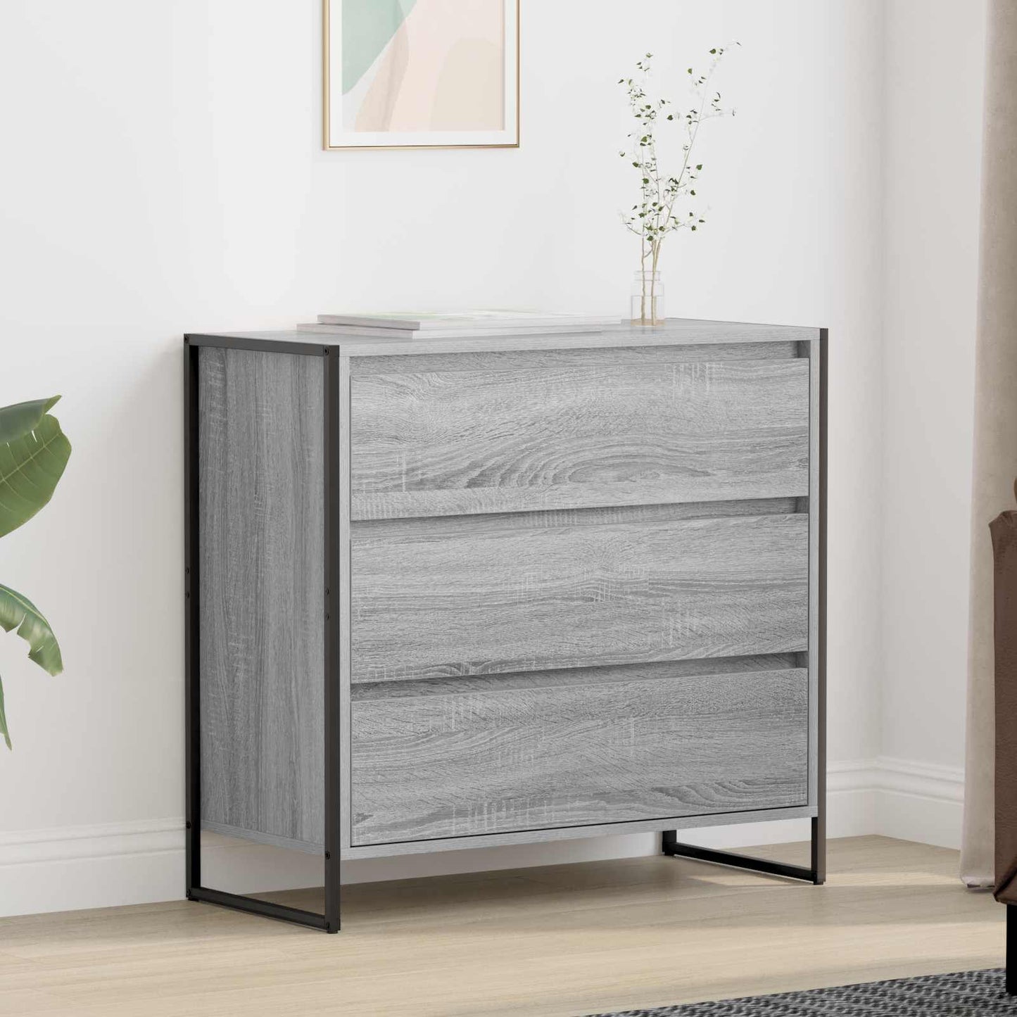 Sideboard Med Skuffe 79 X 36 X 75.5 Cm Konstrueret Træ