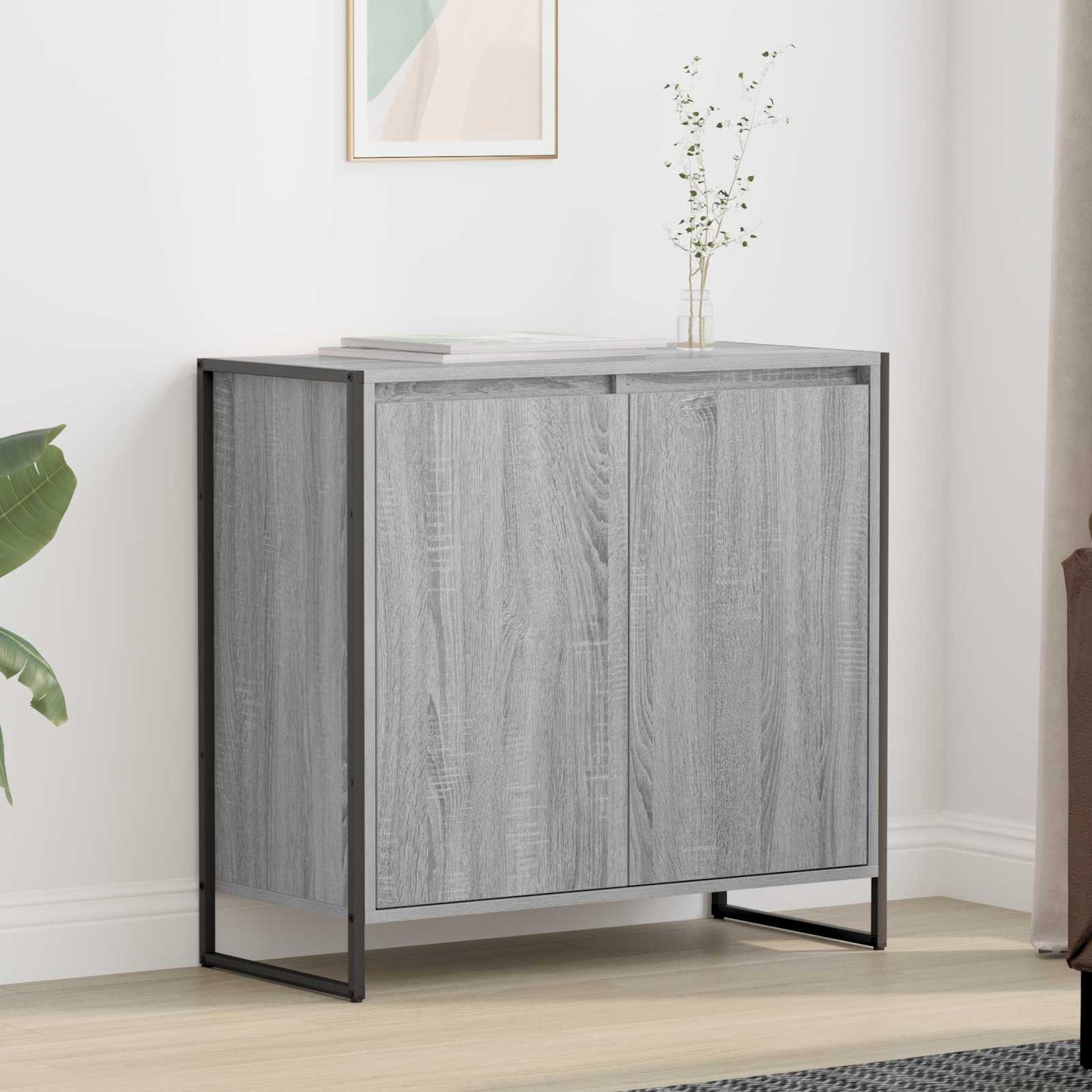 Sideskab 79 X 36 X 75 Cm Konstrueret Træ - Variant 886603