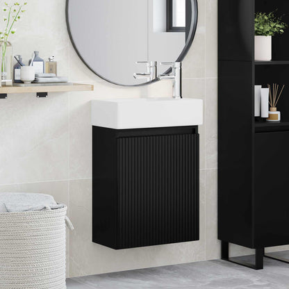 Badeværelses Vanity-enhed Med Armatur 45,5 X 22,5 X 84 Cm - Variant 889452