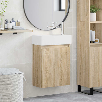 Badeværelses Vanity-enhed Med Armatur 45,5 X 22,5 X 84 Cm - Variant 889453