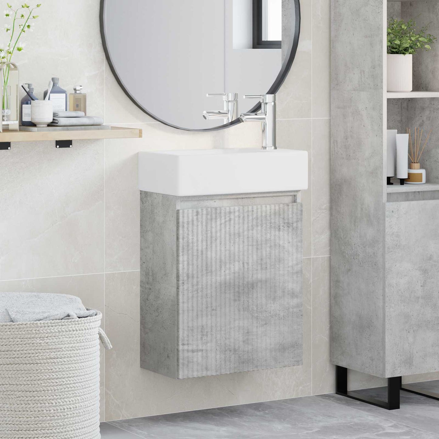 Badeværelses Vanity-enhed Med Armatur 45,5 X 22,5 X 84 Cm - Variant 889454