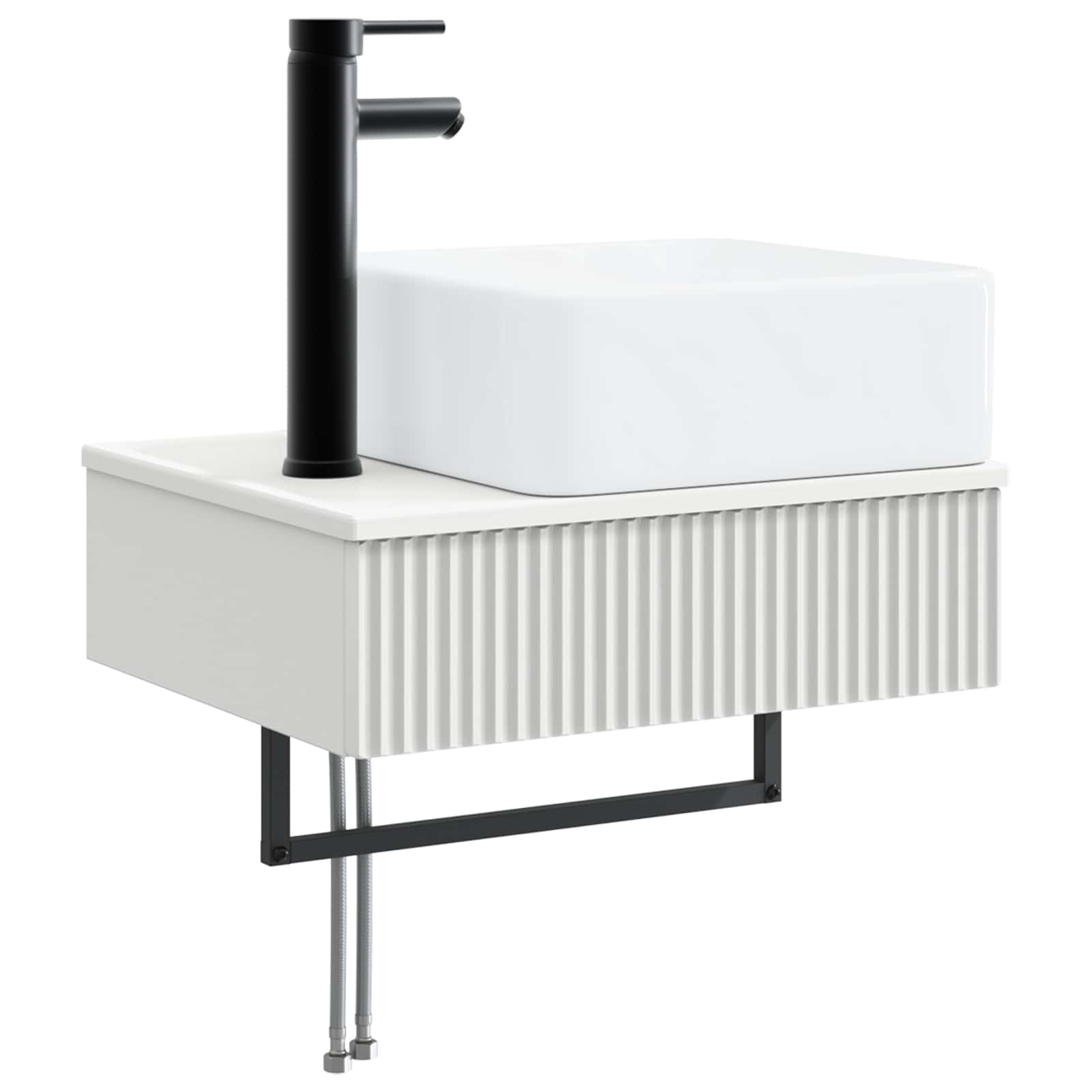 Vægmonteret Vask 53 X 35 X 39 Cm Konstrueret Træ - Billede 2