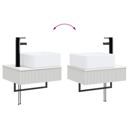 Vægmonteret Vask 53 X 35 X 39 Cm Konstrueret Træ - Billede 8