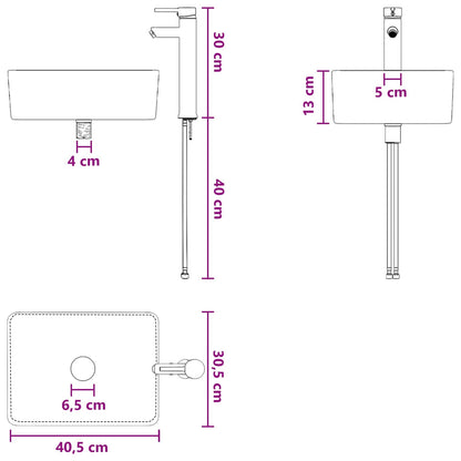 Vægmonteret Vask 53 X 35 X 39 Cm Konstrueret Træ - Billede 10