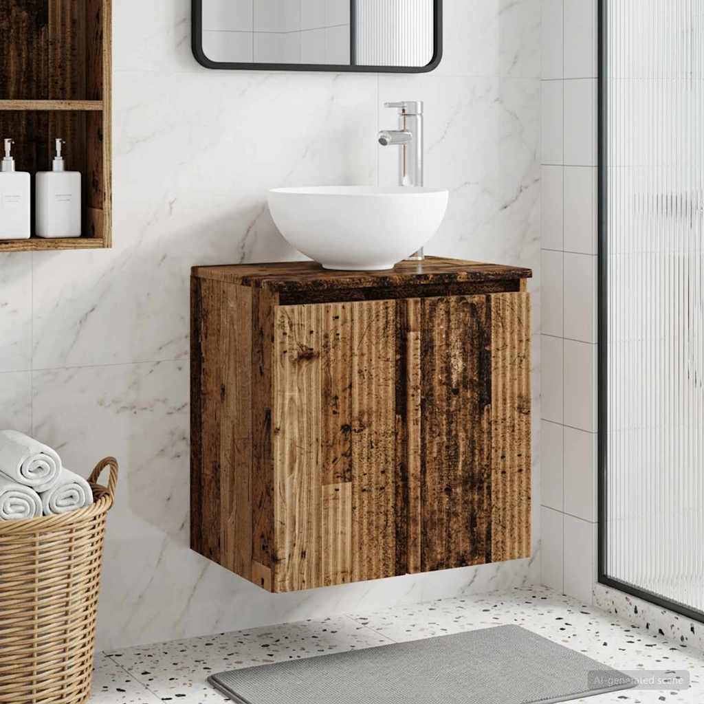 Væghængt Håndvask Skab 49,5 X 41 X 64,5 Cm Konstrueret Træ - Variant 890400
