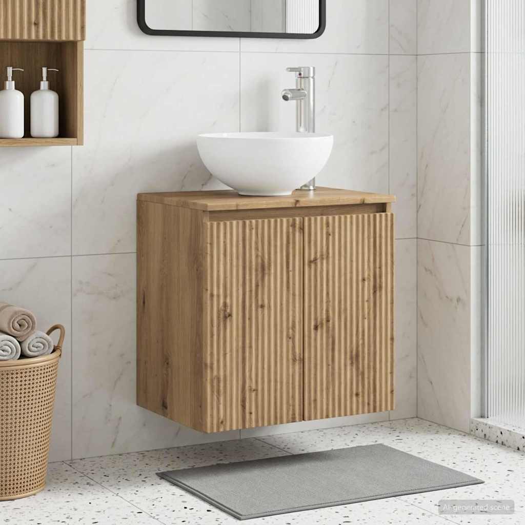 Væghængt Håndvask Skab 49,5 X 41 X 64,5 Cm Konstrueret Træ - Variant 890401