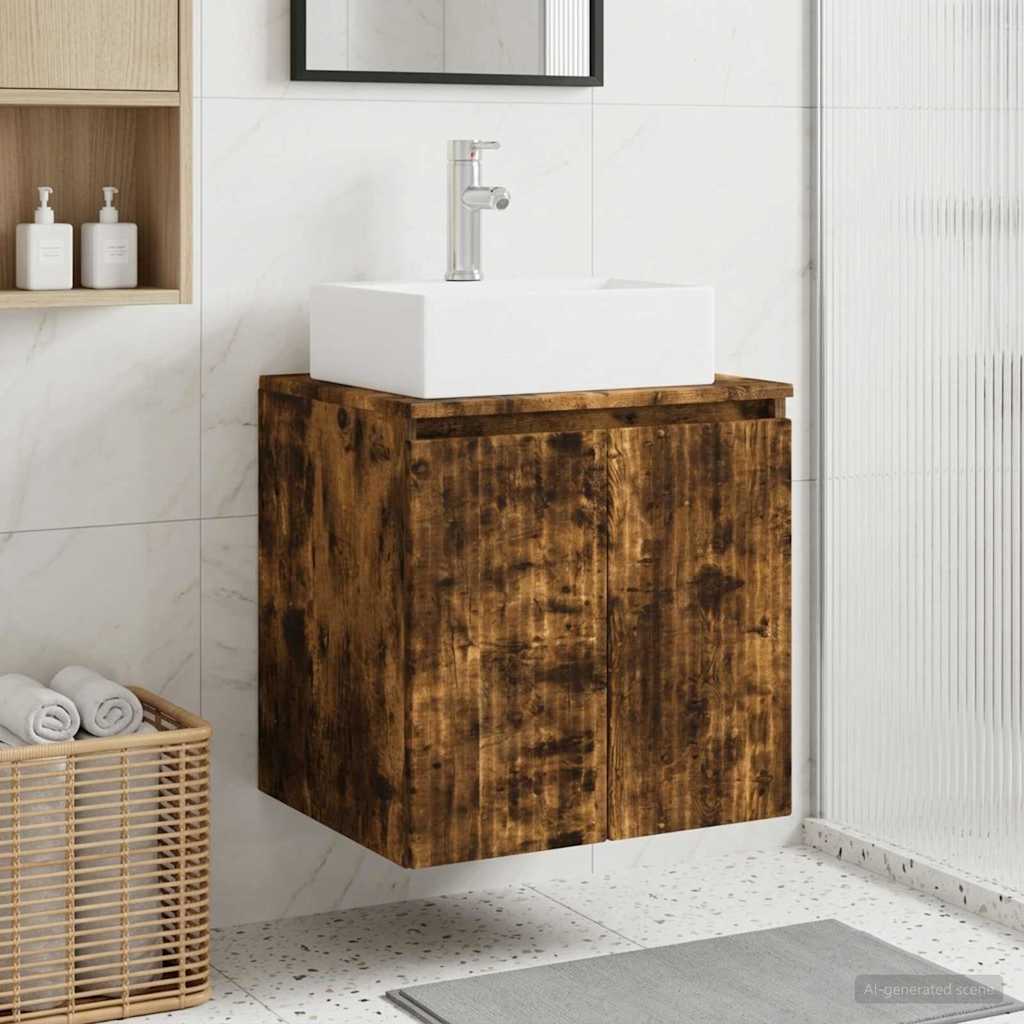 Væghængt Håndvask Skab 49,5 X 41 X 62,5 Cm Konstrueret Træ - Variant 890417