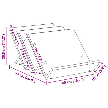 Magasin Rack Med Hylde 53 X 40 X 28,5 Cm Konstrueret Træ - Billede 11