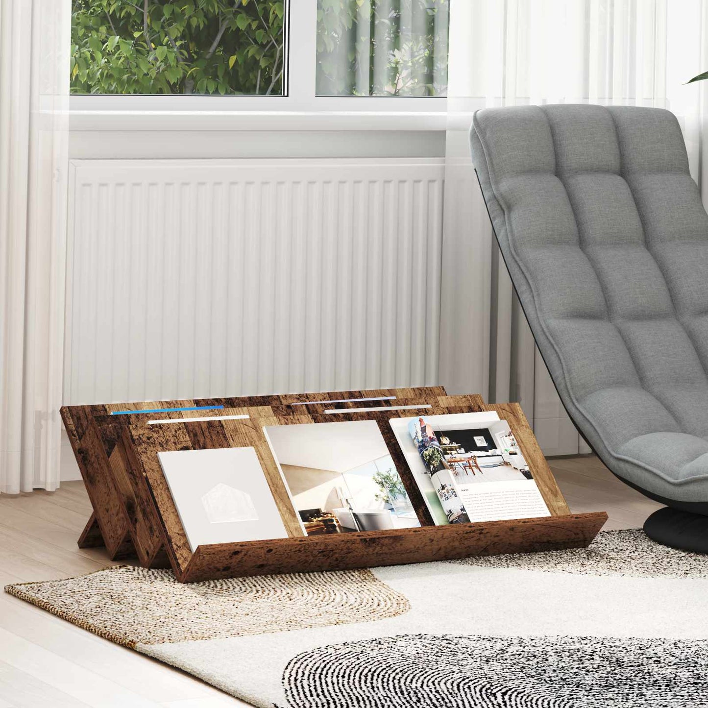 Magasin Rack Med Hylde 53 X 40 X 28,5 Cm Konstrueret Træ - Variant 890894